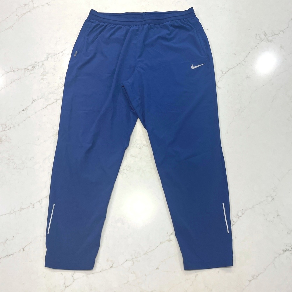 Nike Dri-FIT Flex Essential Running 7/8 Pants Women Large Blue Perforated Vented